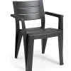 Keter Julie stapelbare tuinstoel graphite