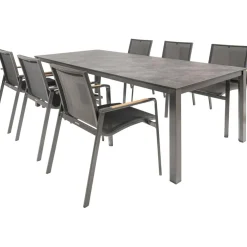 Kettler HPL 220 Diamond 6 dining tuinset antraciet