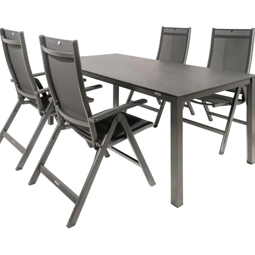 Kettler HPL 180 Easy 4 verstelbaar tuinset jura antraciet