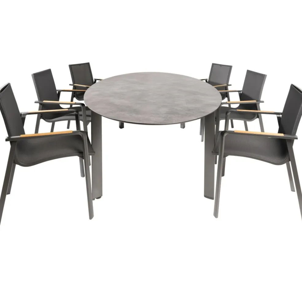 Kettler HPL Edge 240 Diamond 6 dining tuinset antraciet