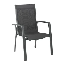 Kettler Legato Curve stapelbare tuinstoel antraciet