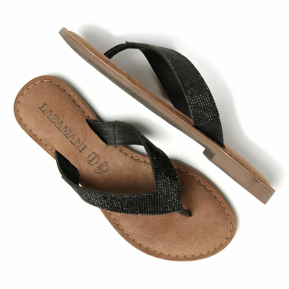 Lazamani 75.803 slippers dames diamond sheet black