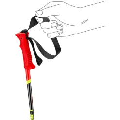 Leki Racing Kids skistokken junior bright red black  neon yellow
