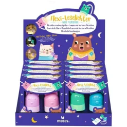 Moses. Verlag  Flexibele Dieren leeslamp assorti