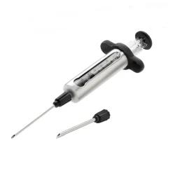 Napoleon rvs marinade injectiespuit met 2 naalden