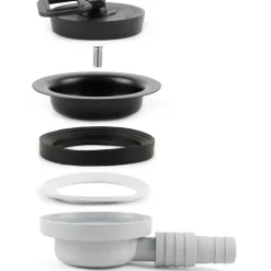 Navy Load  haakse afvoerplug 20 - 25 mm zwart