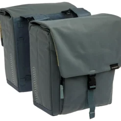 New Looxs  Tulum Double fietstas 32 liter grey green
