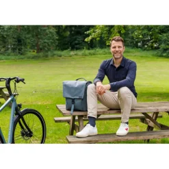 New Looxs  Tulum Single fietstas 16 liter grey green