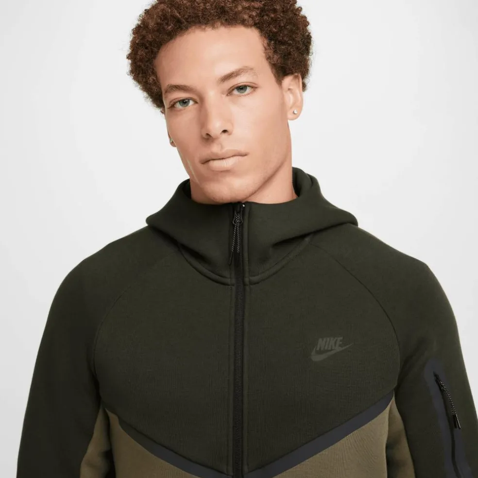 Nike Tech Fleece Windrunner vest heren sequoia medium olive black