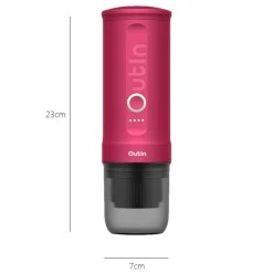 OutIn Nano draagbare espressomachine fuchsia pink