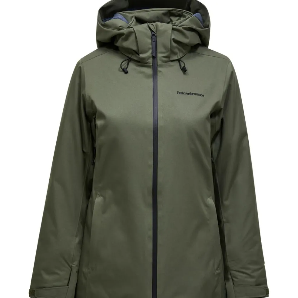 Peak Performance ANIMA softshell winterjas dames pine needle