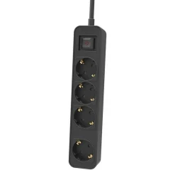 Philips 4-voudige stekkerdoos 1,5 meter black