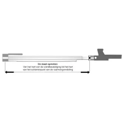 Polyplastic by Lippert  Polifixbevestiging raamuitzetter links met draaiknop 140 mm
