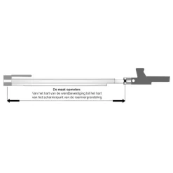 Polyplastic by Lippert  Schroefbevestiging raamuitzetter rechts  met draaiknop 300 mm