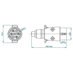 ProPlus 7-polige PVC stekker