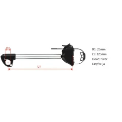 Pro-user Bikeholder Easyfix afsluitbare fietsklem lang