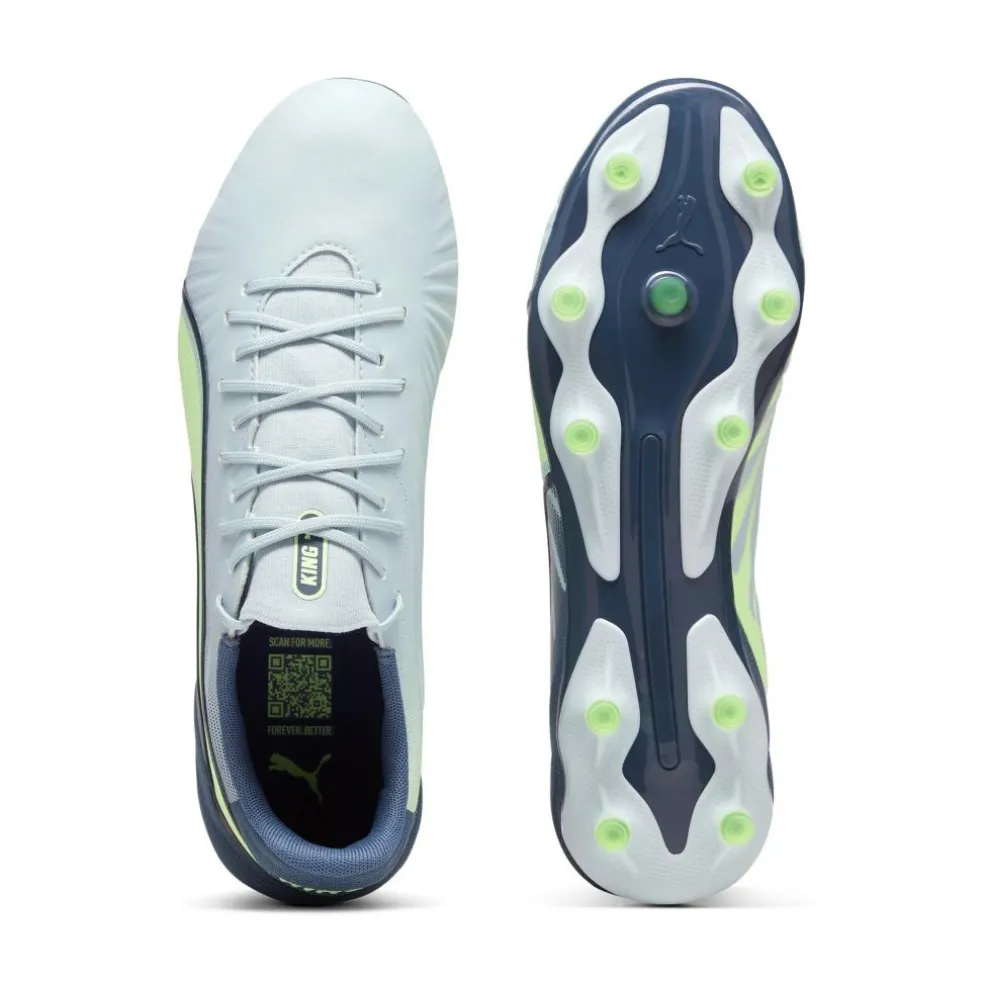 Puma KING MATCH FG AG voetbalschoenen heren frosted dew fizzy apple grey skies