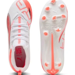 Puma ULTRA 5 MATCH FG AG voetbalschoenen junior PUMA white PUMA black glowing red