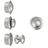 Pushlock Drukknop + buitenring mini mat chroom