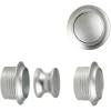 Pushlock Drukknop + buitenring mini glans chroom