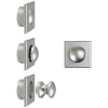 Pushlock Drukknop + buitenring vierkant mini mat chroom