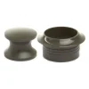 Pushlock Drukknop en buitenring maxi grijs