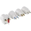 Q-Link Reisstekkerset 4-voudig wit