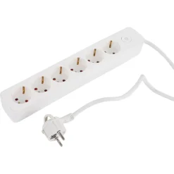 Q-Link 6-voudige stekkerdoos met schakelaar 1,5 meter wit