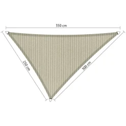 Shadow Comfort  Driehoek schaduwdoek 250 x 300 x 350 cm sahara  sand
