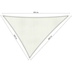 Shadow Comfort  Driehoek schaduwdoek 350 x 400 x 450 cm arctic  white