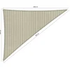 Shadow Comfort  Driehoek schaduwdoek 400 x 450 x 500 cm sahara  sand