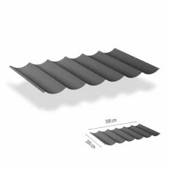 Shadow Comfort  Harmonica schaduwdoek 200 x 300 cm cool grey