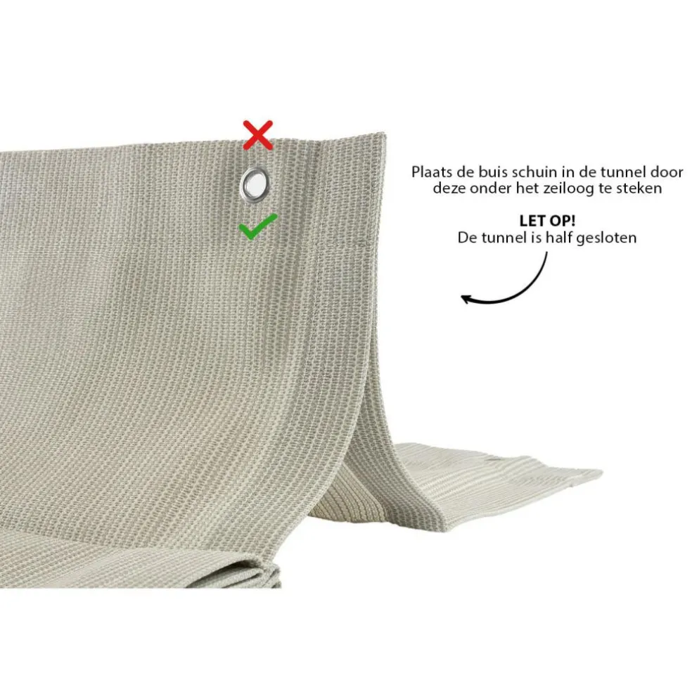 Shadow Comfort Harmonica schaduwdoek 290 x 500 cm sahara sand