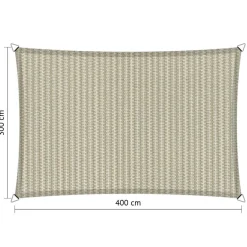 Shadow Comfort  Rechthoek schaduwdoek 300 x 400 cm sahara sand
