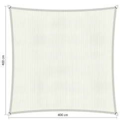 Shadow Comfort  Vierkant schaduwdoek 400 x 400 cm arctic white