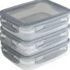 Sunware Club Cuisine vershouddoos 700 ml transparant grijs  3-pack