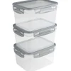 Sunware Club Cuisine vershouddoos 1,5 liter transparant  grijs 3-pack