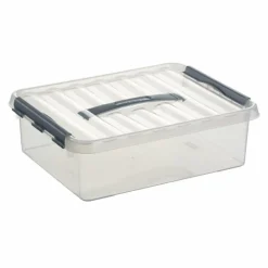 Sunware Q-Line opbergbox 10 liter transparant metaal