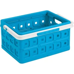 Sunware Square Folda vouwkrat met handgreep 24 liter blauw