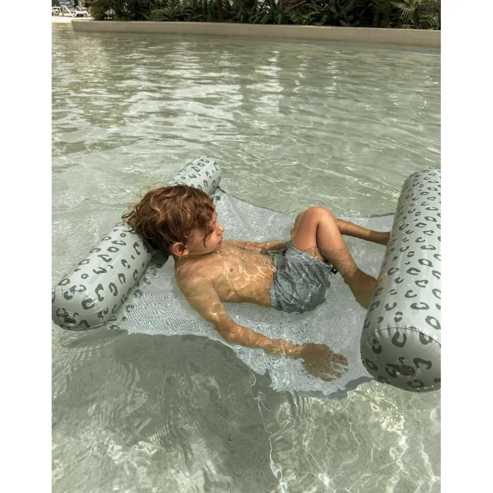 Swim Essentials Leopard Green waterhangmat