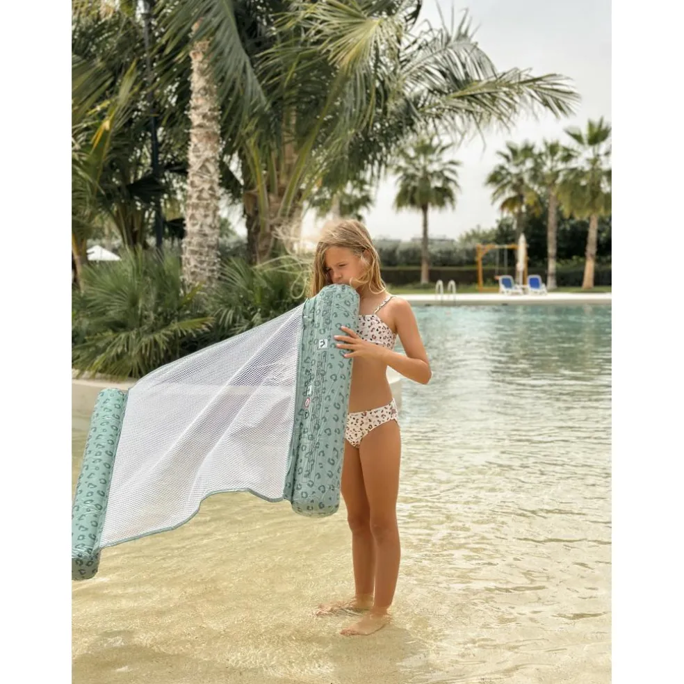 Swim Essentials Leopard Green waterhangmat