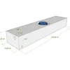 Vecam Watertank 63 liter 131 x 27 x 18 cm wit