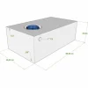Vecam Watertank 125 liter 89 x 49 x 30 cm wit