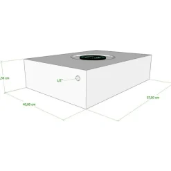 Vecam Watertank 32 liter 40 x 58 x 15 cm wit