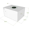 Vecam Watertank 70 liter 55 x 41 x 30 cm wit