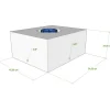 Vecam Watertank 57 liter 70 x 41 x 20 cm wit