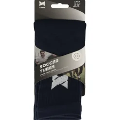 Xtreme Sockswear  Pro Footless Soccer sleeves navy 2-pack